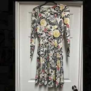 knee length dresses for ladies Women's Mocha Long Sleeve Dress